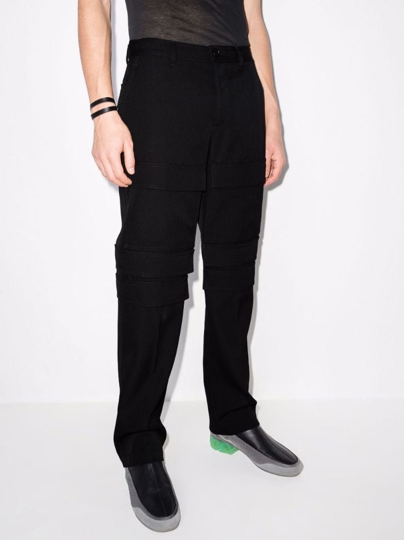 Black Wool Cargo Trousers