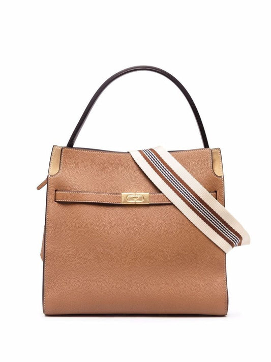 Brown Lee Radziwill Leather Double Tote Bag
