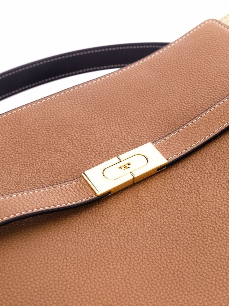 Brown Lee Radziwill Leather Double Tote Bag