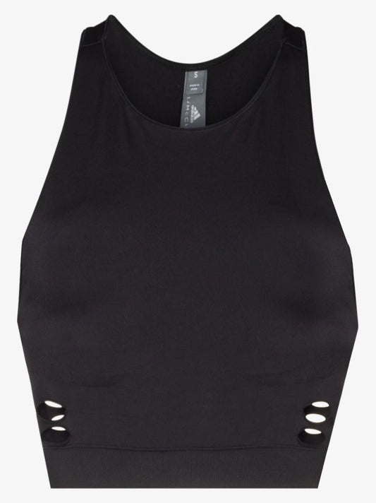 Truepurpose Cutout Cropped Yoga Top