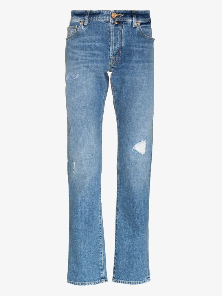 Nick Distressed Slim Leg Jeans