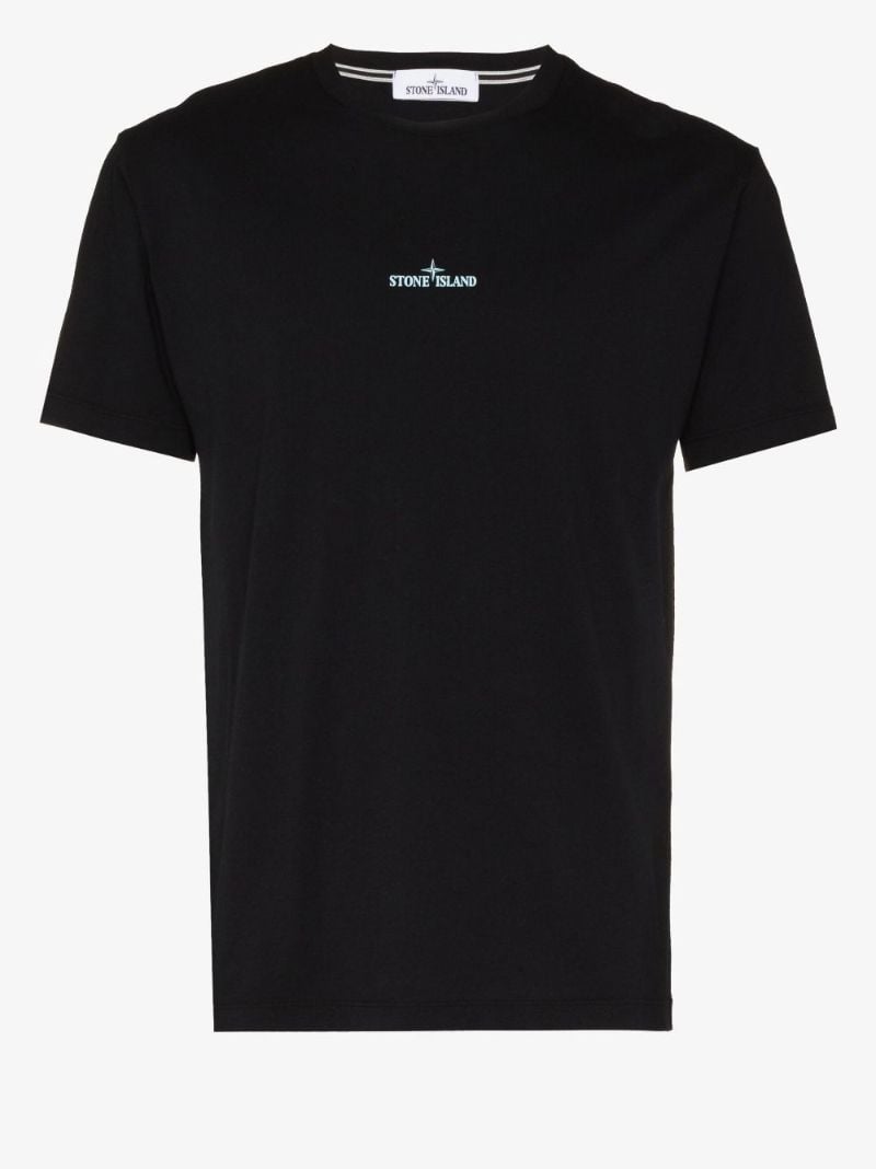 Black Printed Cotton T-shirt