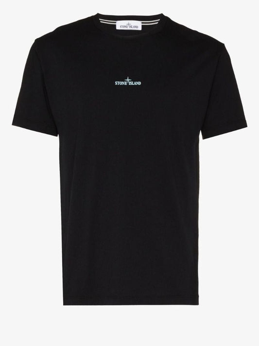 Black Printed Cotton T-shirt