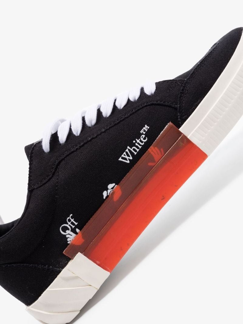 Black Low Vulcanised Canvas Sneakers
