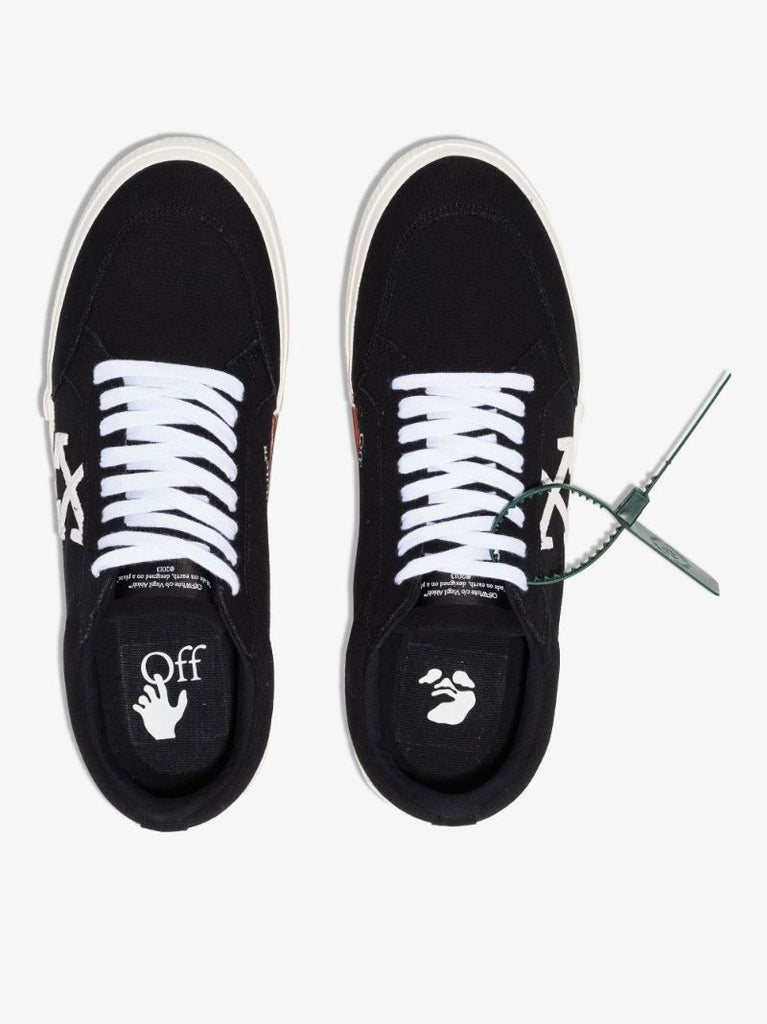 Black Low Vulcanised Canvas Sneakers