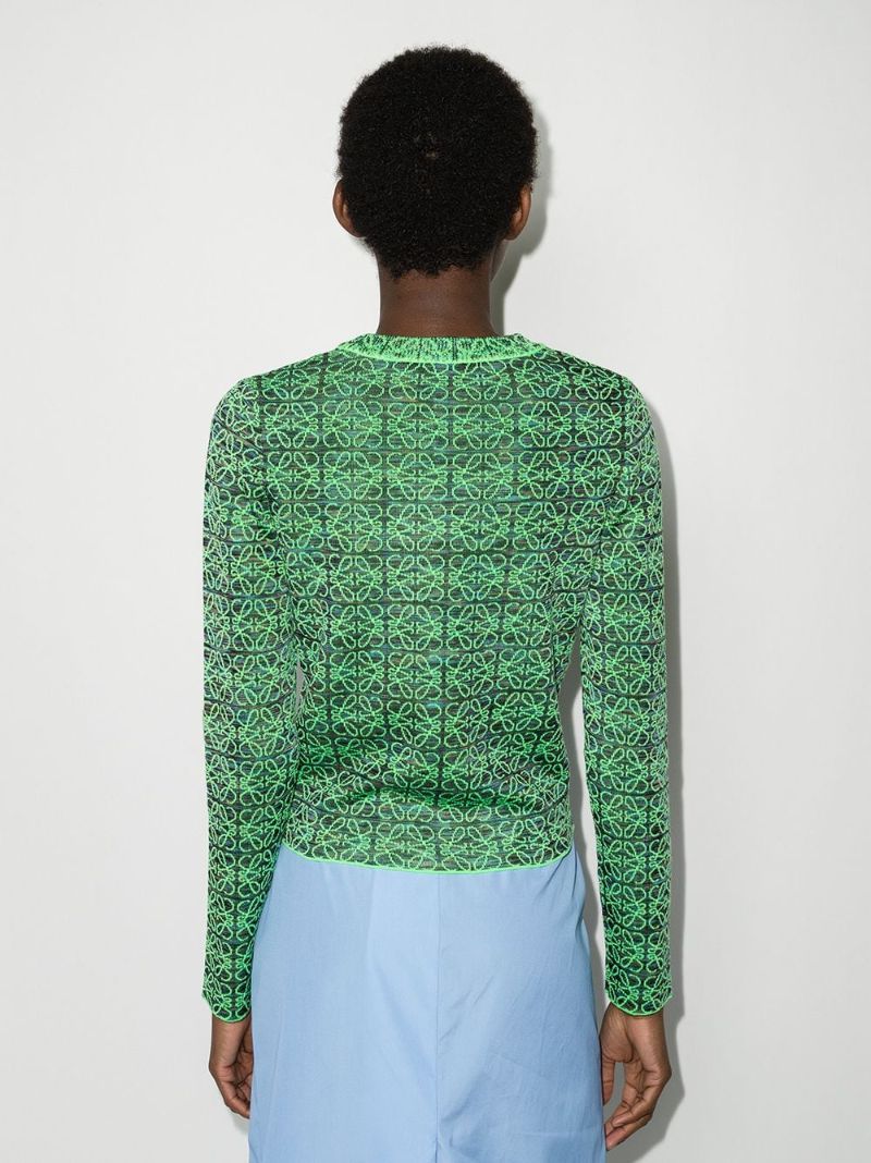Green Anagram-jacquard Sweater