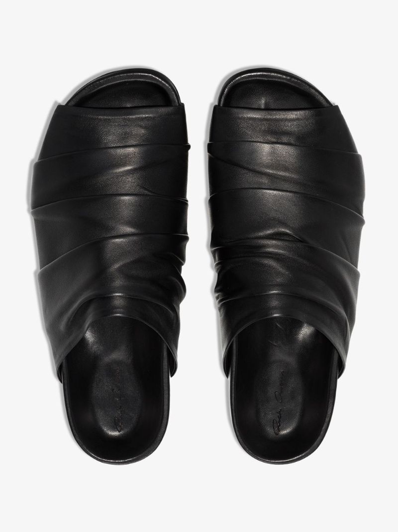 Black Granola Leather Sandals
