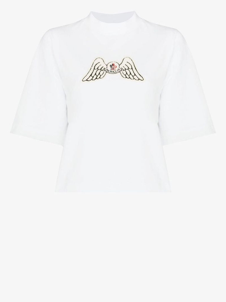 White 8 Moncler Palm Angels Logo T-shirt