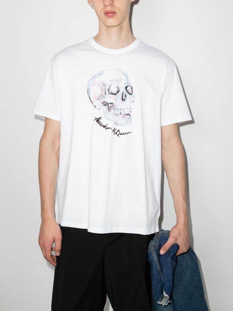 Skull Printed Cotton T-shirt