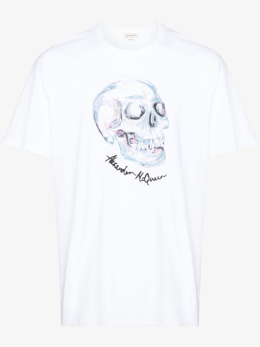 Skull Printed Cotton T-shirt