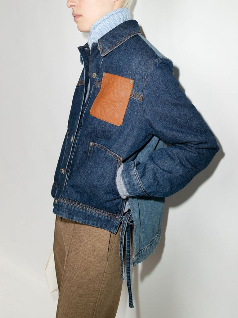 Blue Panelled Denim Jacket