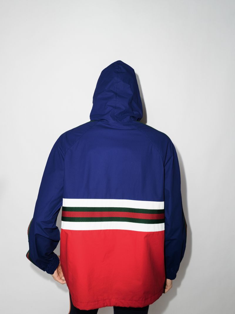 Web Stripe Hooded Jacket