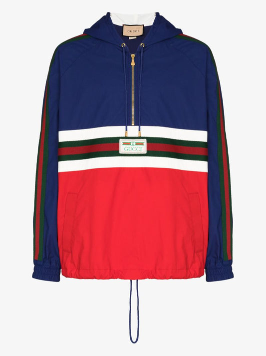Web Stripe Hooded Jacket