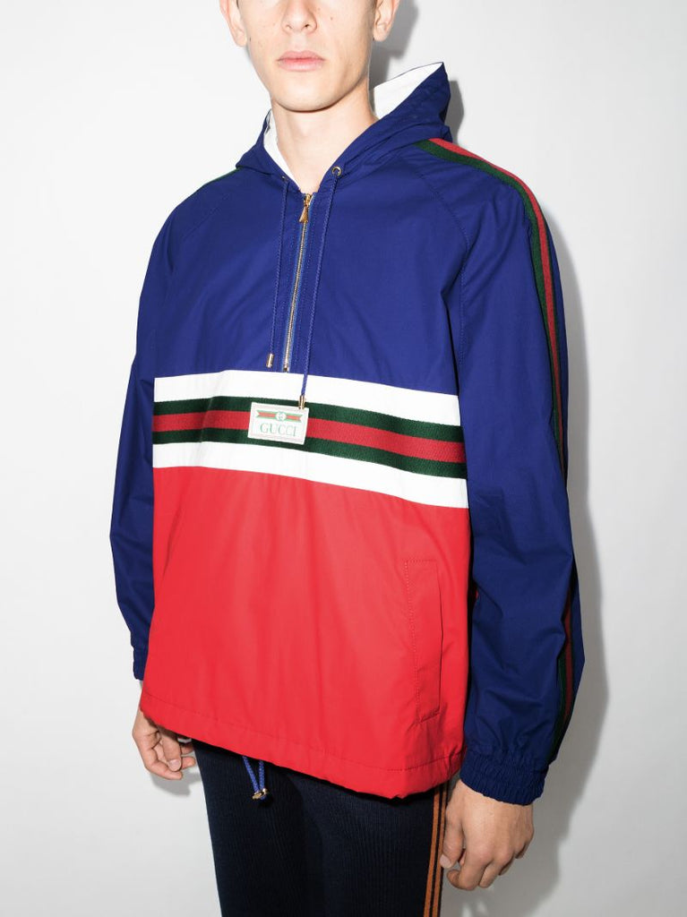 Web Stripe Hooded Jacket