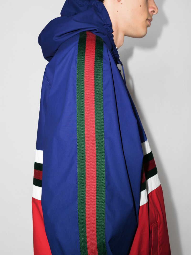 Web Stripe Hooded Jacket