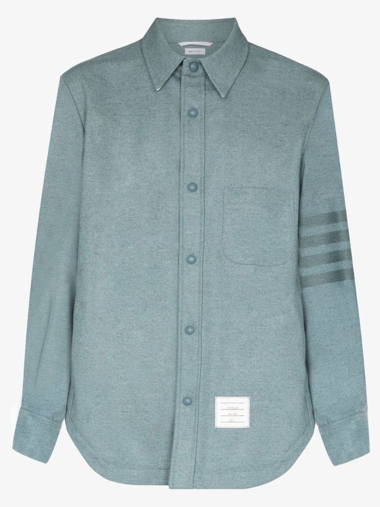 Blue 4-bar Wool Shirt Jacket