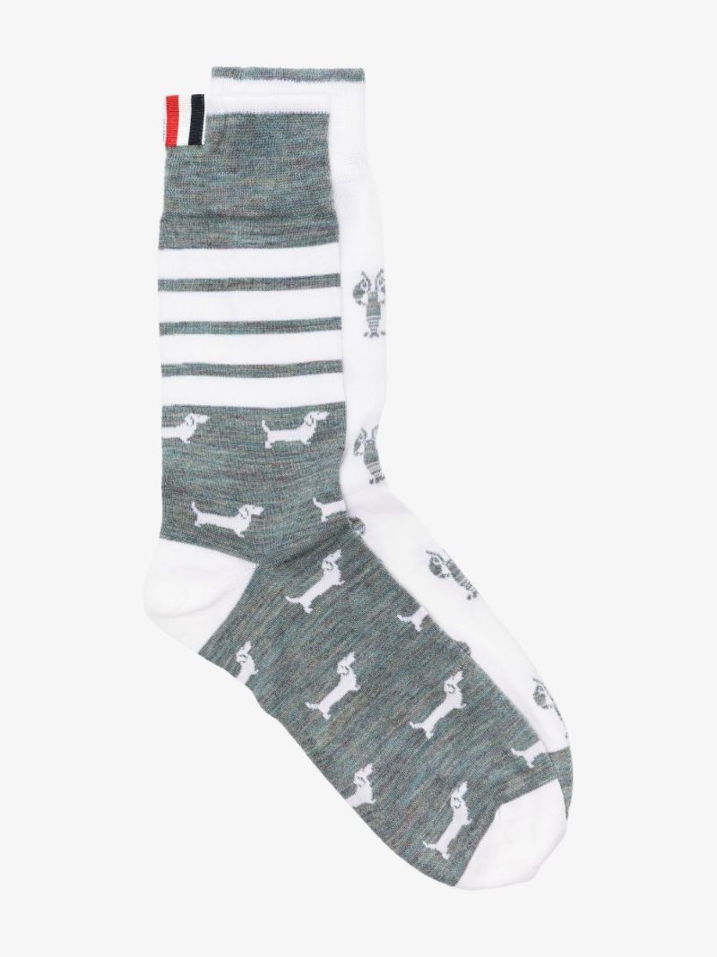 White and Grey Hector Lobster Socks