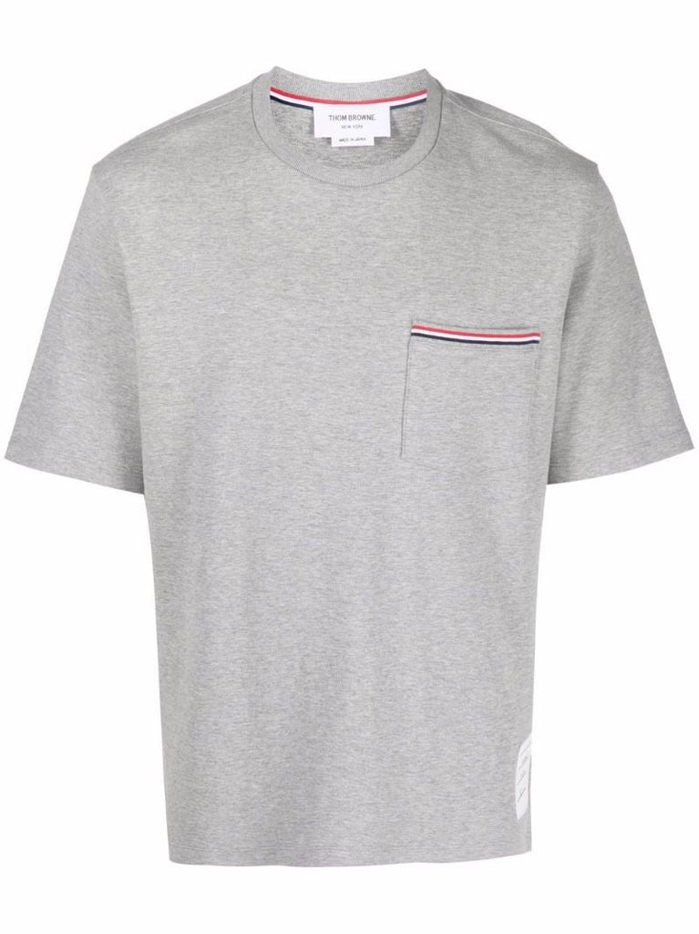 Grey Patch Pocket Cotton T-shirt