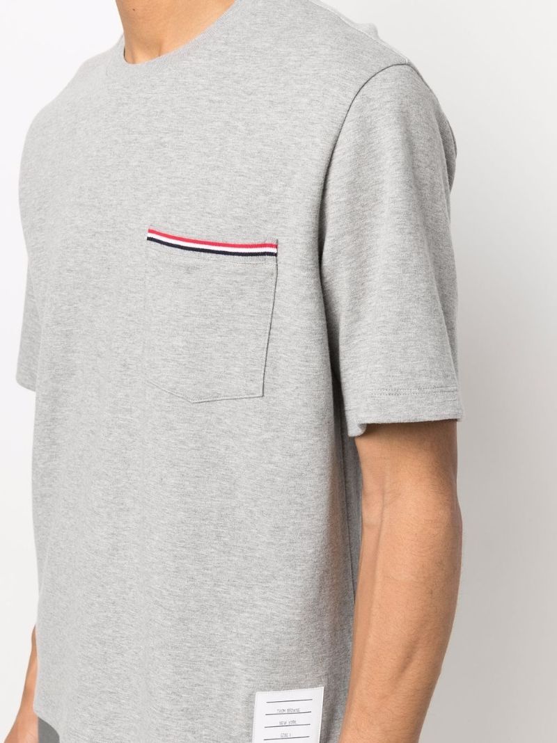 Grey Patch Pocket Cotton T-shirt