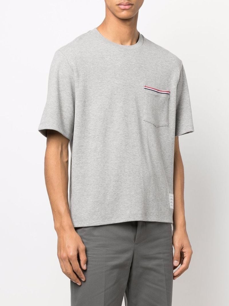 Grey Patch Pocket Cotton T-shirt