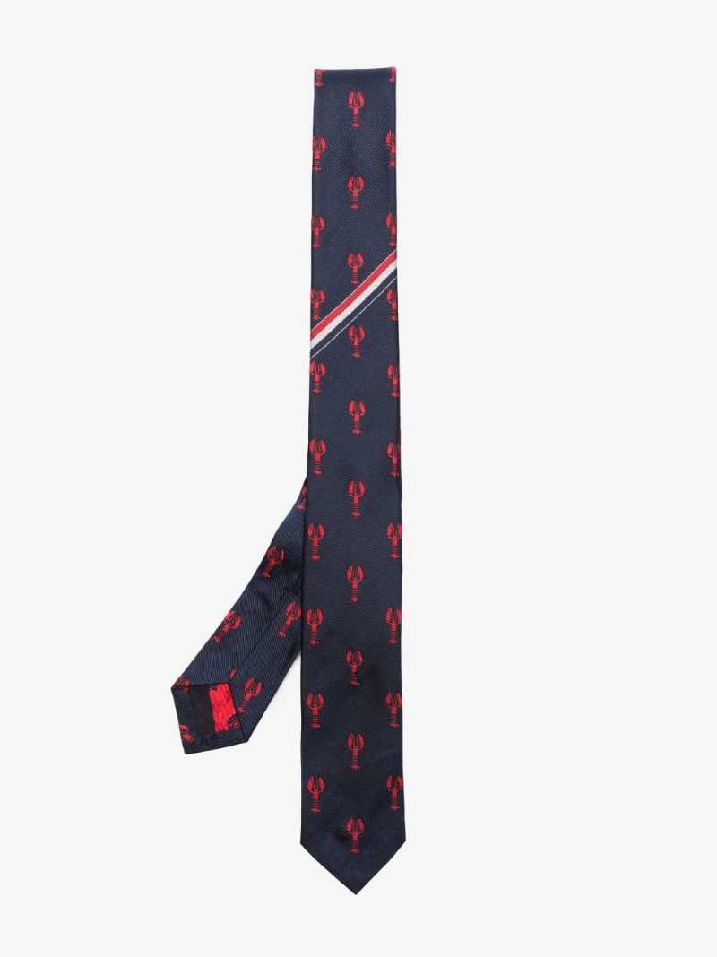 Navy Lobster Silk Tie