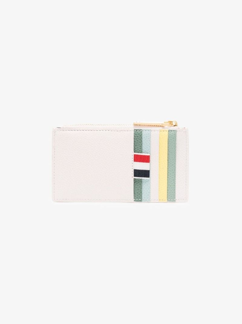 Pink Rwb Stripe Leather Wallet