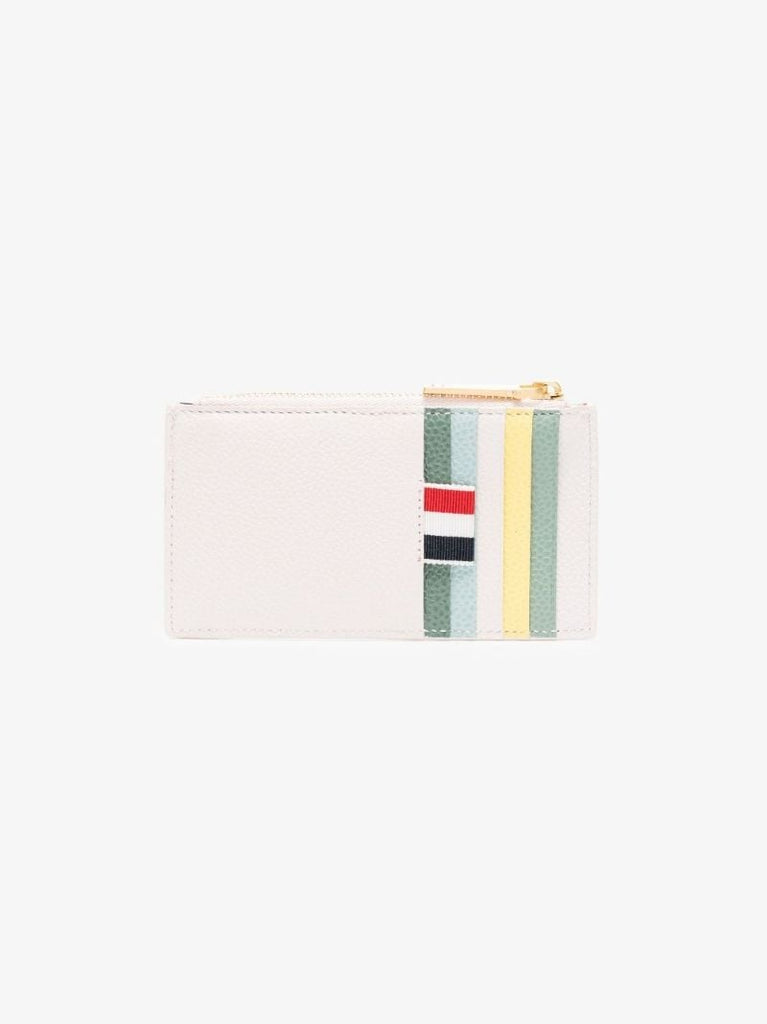 Pink Rwb Stripe Leather Wallet