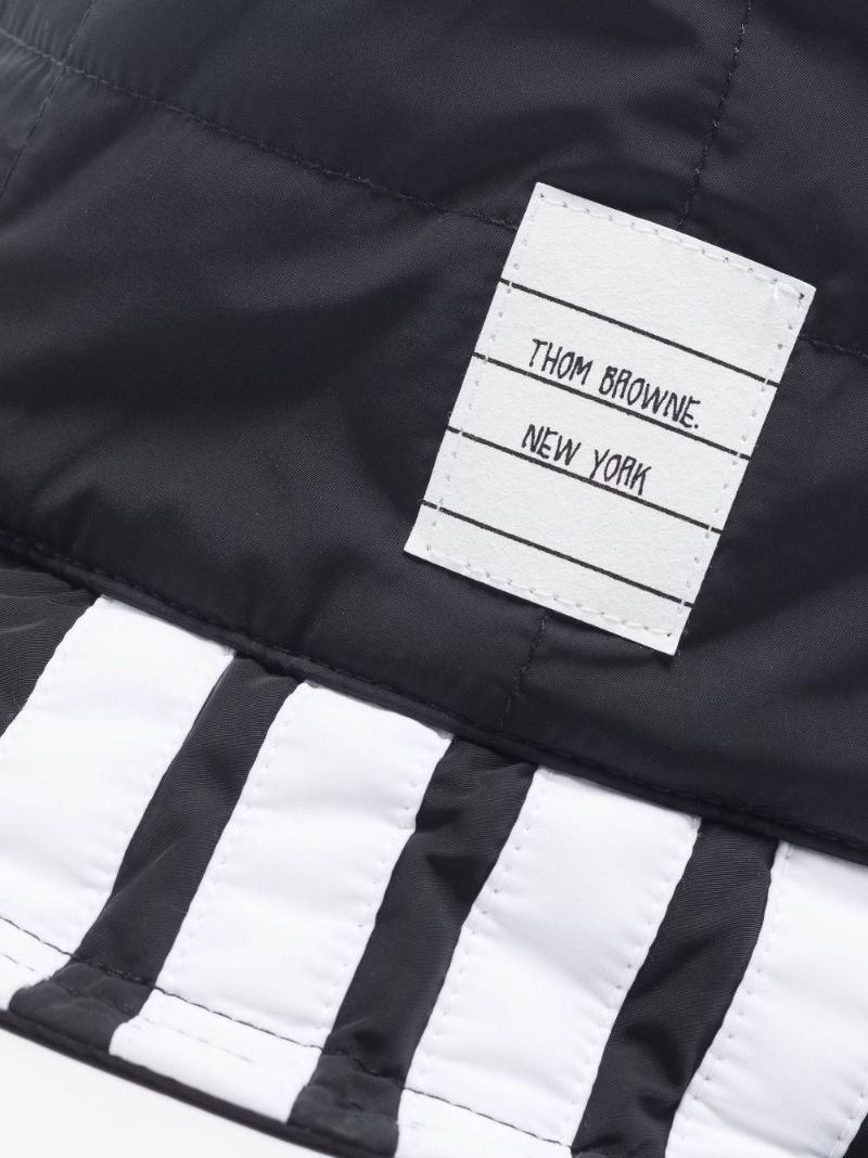 Black 4-bar Stripe Quilted Bucket Hat