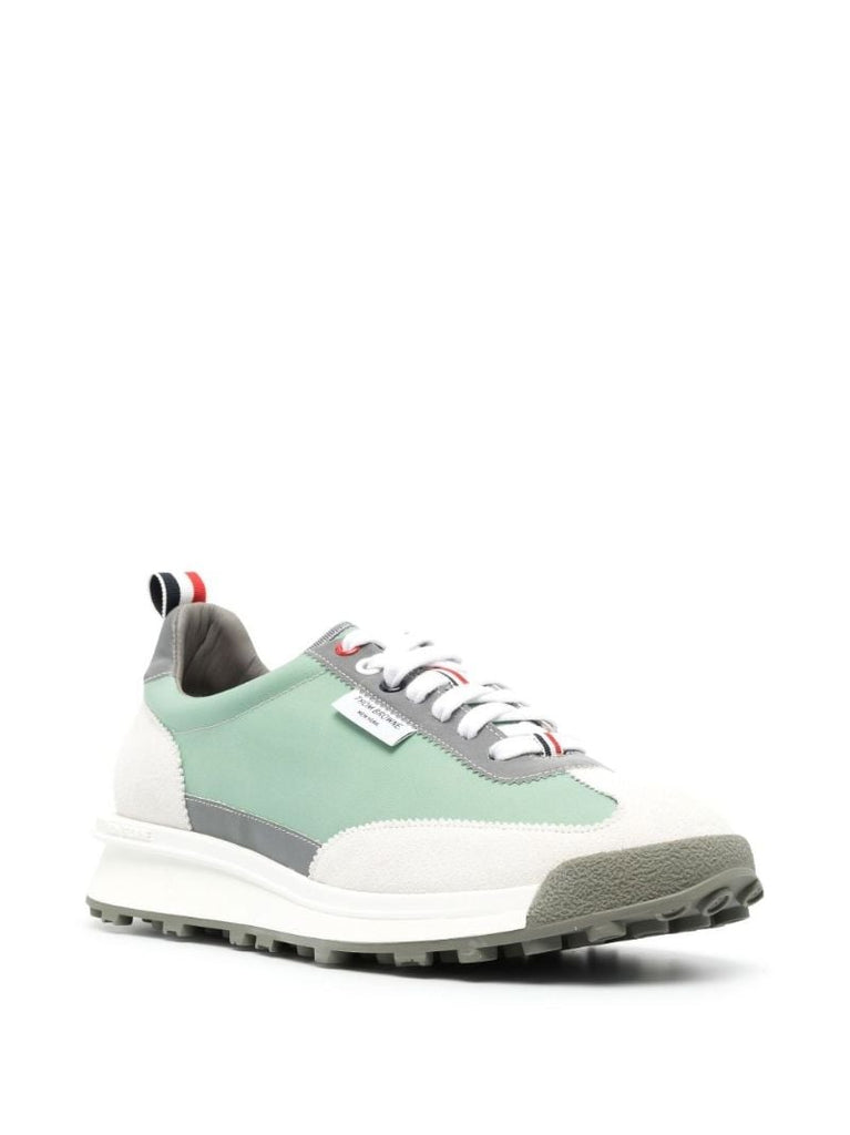 Green Tech Runner Low-top Canvas Sneakers