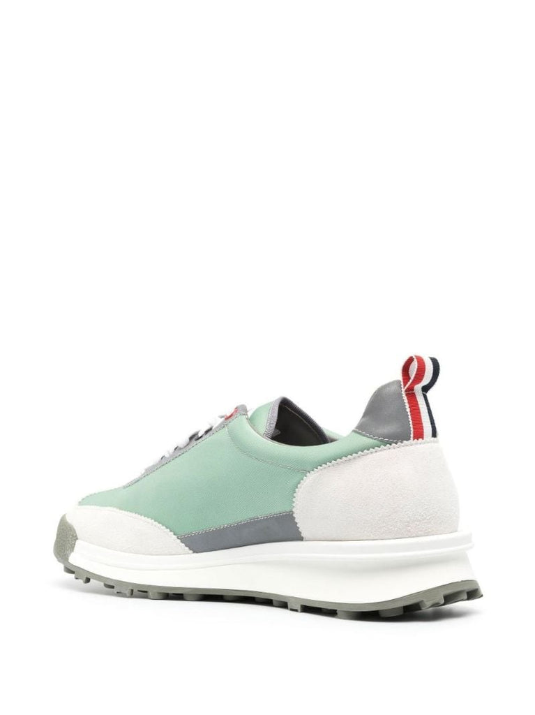 Green Tech Runner Low-top Canvas Sneakers