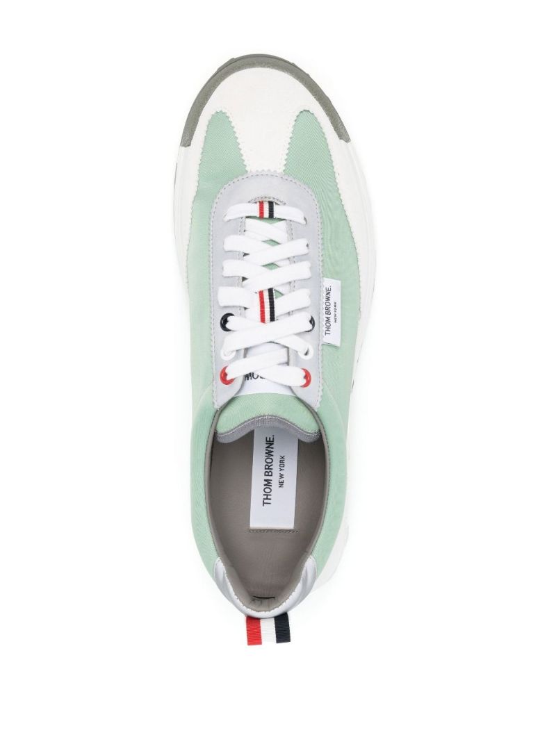 Green Tech Runner Low-top Canvas Sneakers