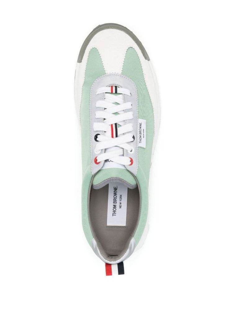 Green Tech Runner Low-top Canvas Sneakers