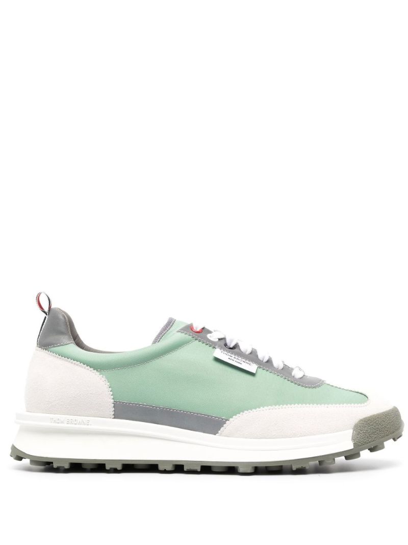 Green Tech Runner Low-top Canvas Sneakers