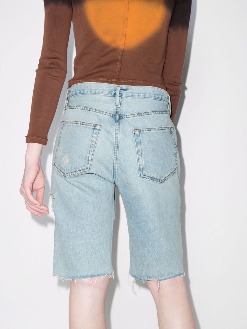 Le Vintage Bermuda Distressed Denim Shorts