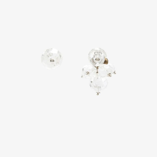 Silver Tone Crystal Beaded Earrings