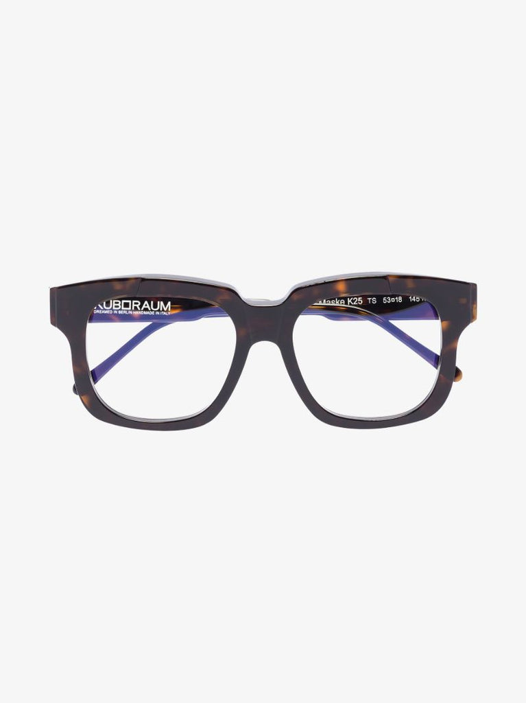 Brown K25 Tortoiseshell Square Frame Optical Glasses