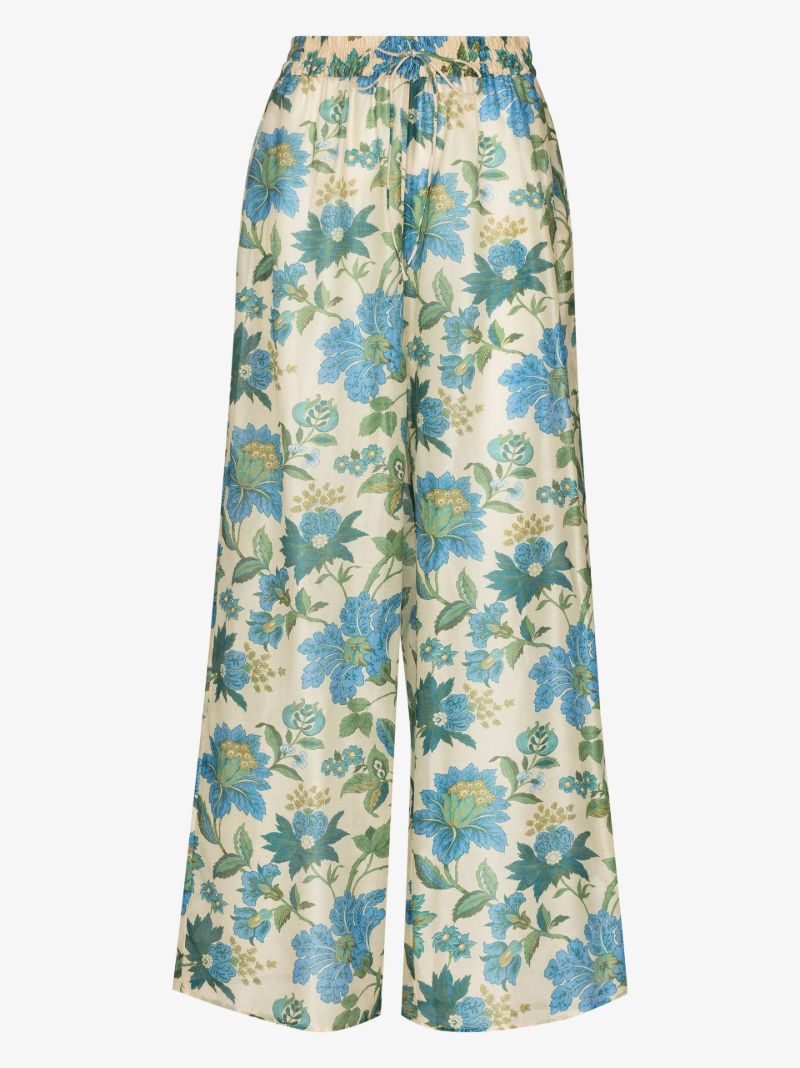 Celia Floral Print Wide Leg Trousers