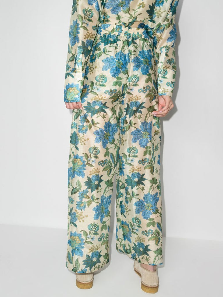 Celia Floral Print Wide Leg Trousers