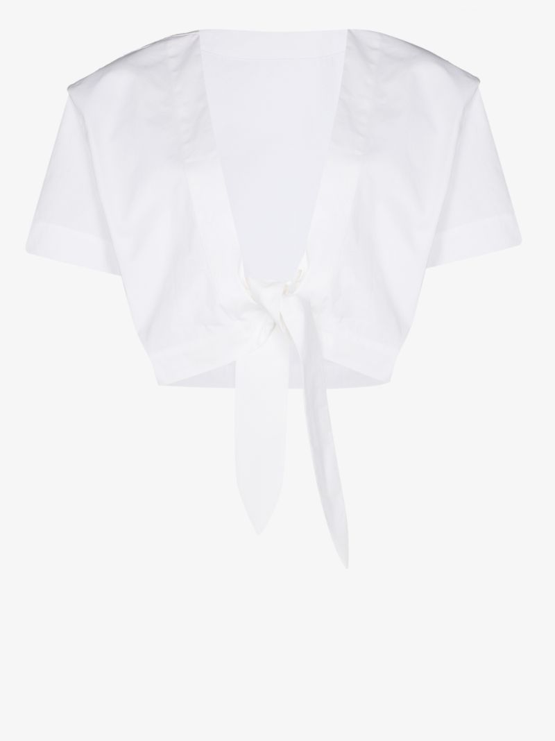 Anja Short Sleeve Tie Front Top