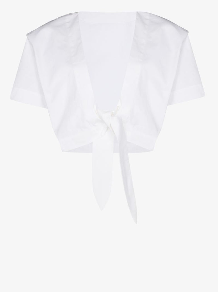 Anja Short Sleeve Tie Front Top