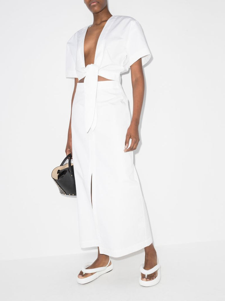 Anja Short Sleeve Tie Front Top