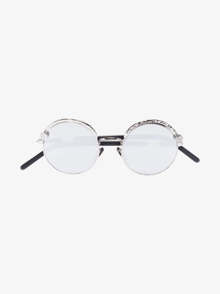 Silver Tone Z1 Round Frame Sunglasses