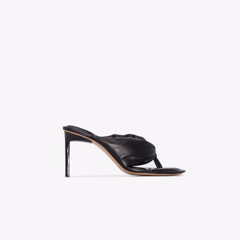 Black Nocio 80 Padded Leather Mules