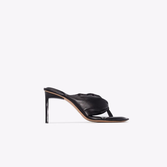 Black Nocio 80 Padded Leather Mules