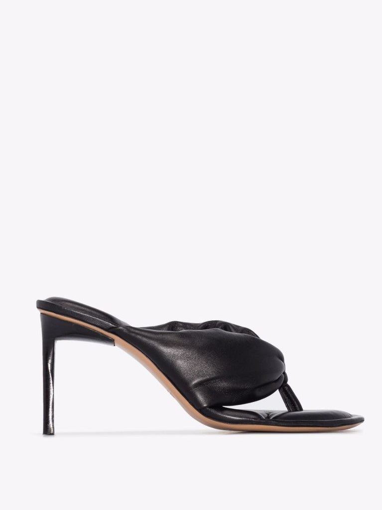 Black Nocio 80 Padded Leather Mules