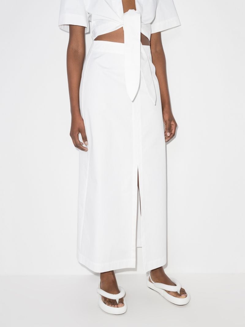 Anja Split Front A-line Midi Skirt