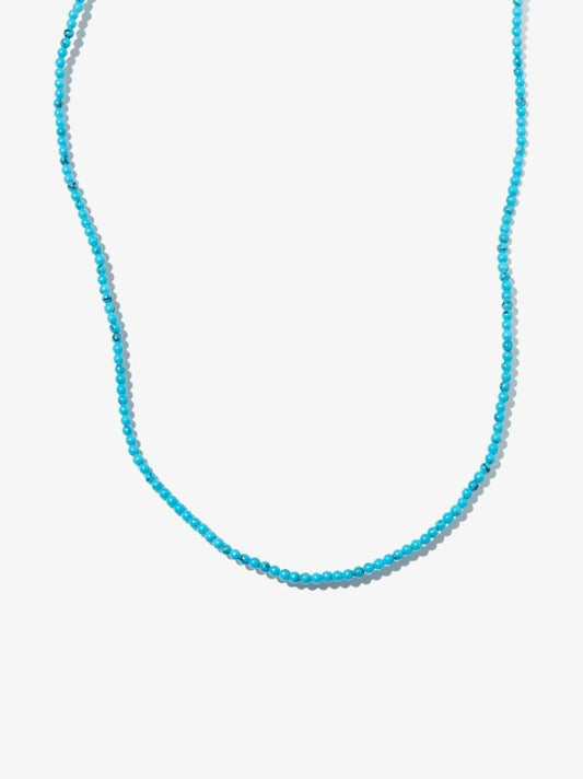 14k Yellow Gold Hamsa Beaded Turquoise 20 Inch Necklace