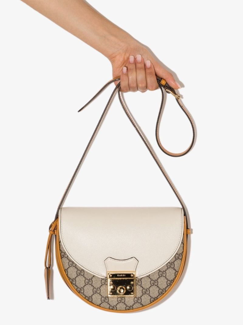 White Gg Supreme Leather Cross Body Bag