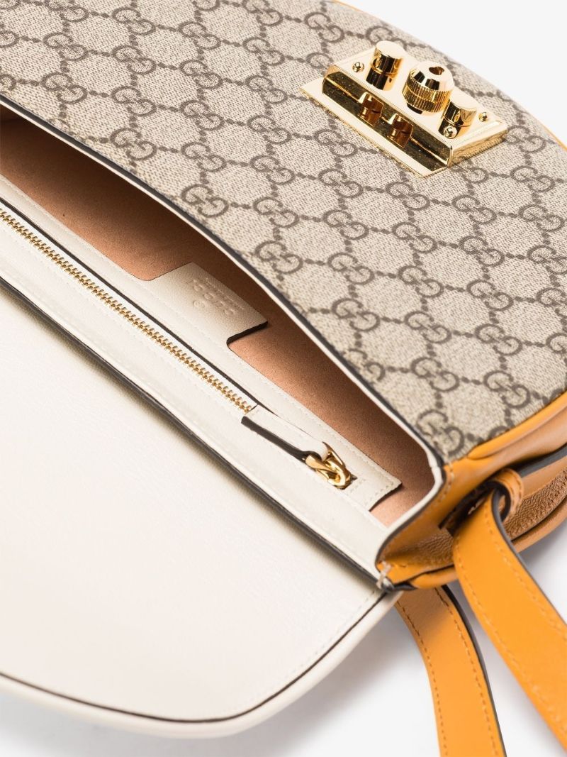 White Gg Supreme Leather Cross Body Bag