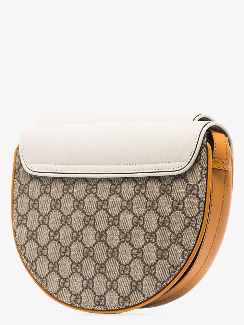 White Gg Supreme Leather Cross Body Bag